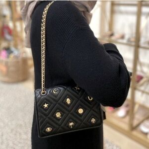 NWOT Tory Burch Farida Fleming Bag w/ Emerson Slim Card Holder.